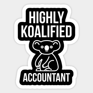 Highly Koalified Accountant Sticker